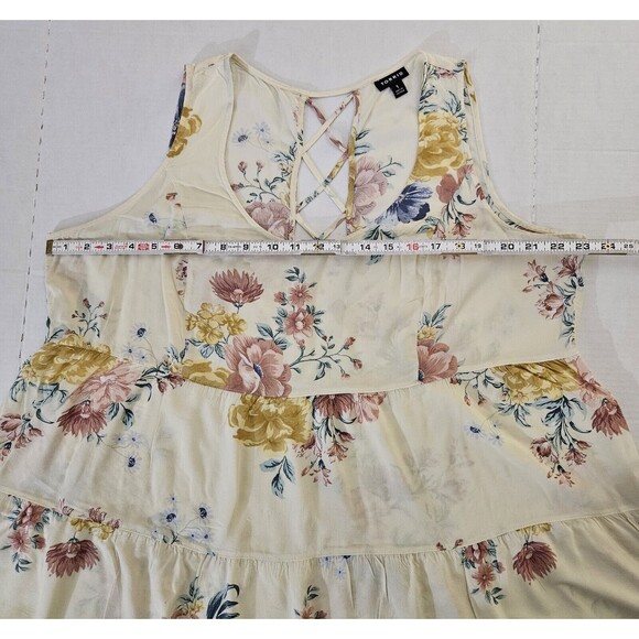 TORRID Tank Size 1X Floral Babydoll Challis Tunic Tank Summer Spring Sleeveless - Picture 6 of 12